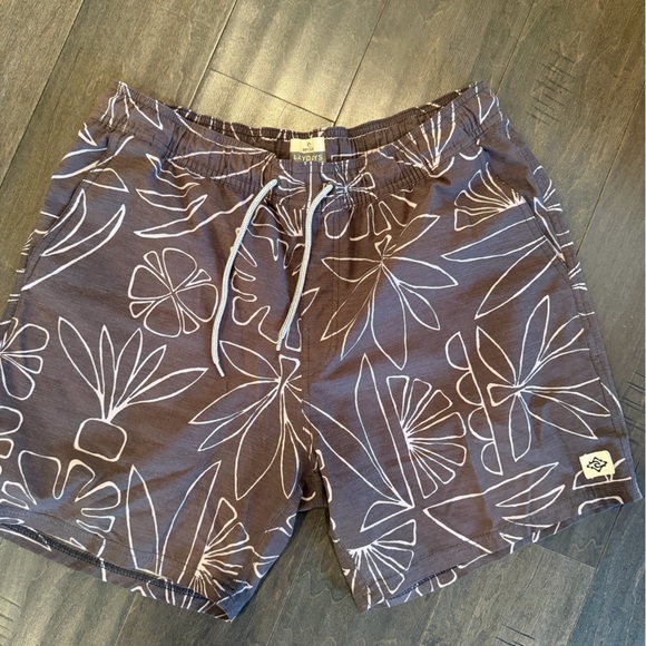 Rip Curl Other - Rip Curl Men's Navy Blue Swim Trunks with White Floral Print